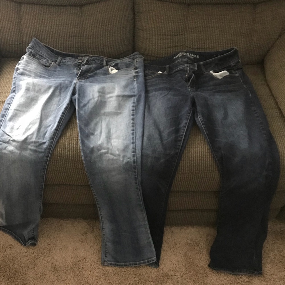 2 Pairs AEO Jeans. Like new, worn maybe twice.